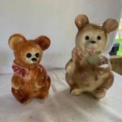 2PC Bear Vase Lot