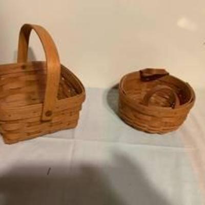 1990 2PC SIGNED Longaberger Basket Lot