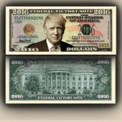DONALD TRUMP VICTORY PRESIDENT NOVELTY BILL (Lot of 3)