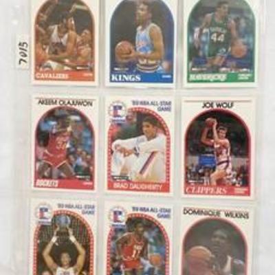 1989 All-Star - Player Basketball Cards - Olajuwon - Monlone - Dominique Wilkins - Isiah Thomas