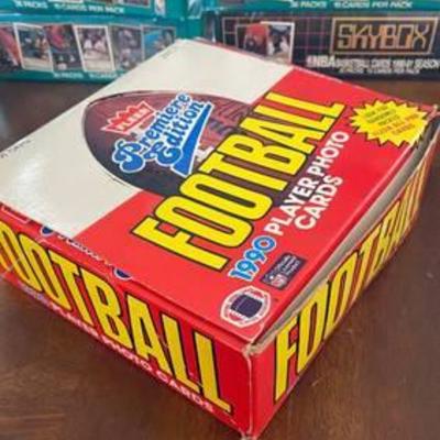 SEALED PACKS - 1990 FLEER Premiere Edition Football - Player Photo Cards - Montana ERR - Montana COR - Rice - Elway