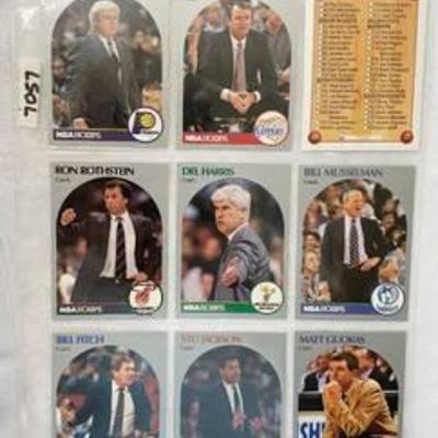 Vintage 1990 NBA Hoops Basketball Cards - Coaches - Check List