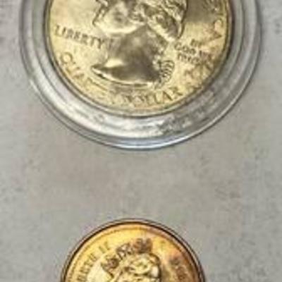 U.S. Quarter Dollar and Canadian Dime