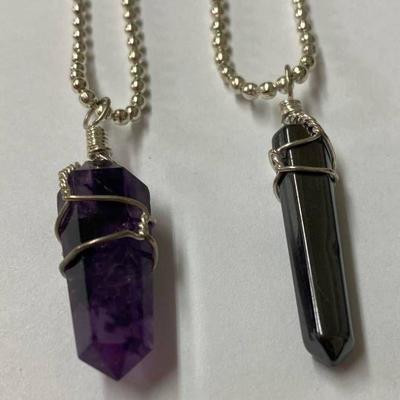 Amethyst Necklace & Hematite Necklace - Very Pretty Need a Gift for Someone