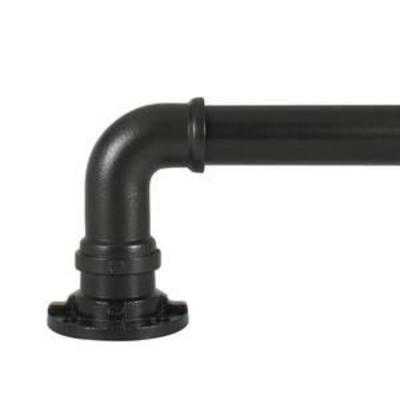 1 DECOPOLITAN INDUSTRIAL DRAPERY ROD SET BLACK 72-144