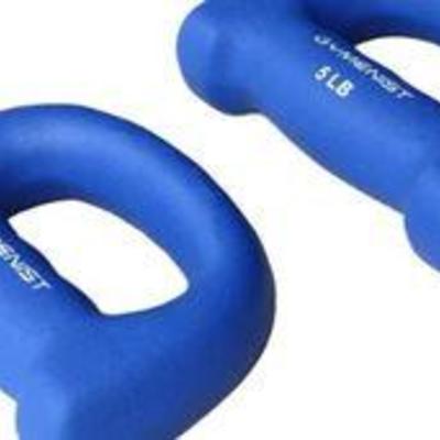 Gymenist Set of 2 Hand Shaped Neoprene Exercise Workout Jogging Walking Cardio Dumbbells Pair
