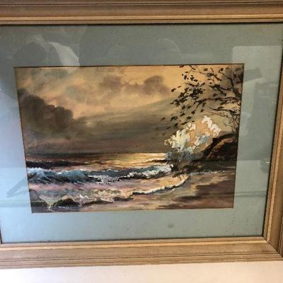 https://www.ebay.com/itm/124180871758	LAN9817: Nestor Fruge 1965 Watercolor "Seascape Newr Zihuatagejo" New Orleans Ar	 $199.99 
