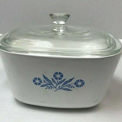 https://www.ebay.com/itm/114280508903	RM0006: VINTAGE 1 3/4 QUART CORNING WARE DISH WHITE AND BLUE CORNFLOWER WITH LID	 $20.00 
