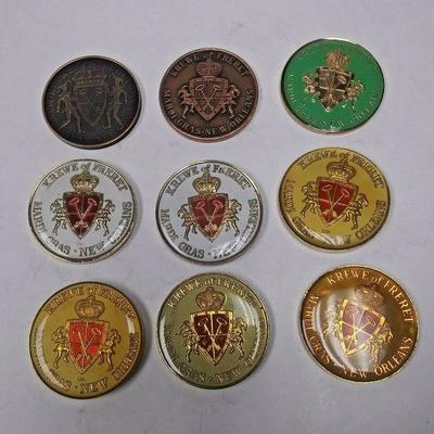 https://www.ebay.com/itm/124234321343	AB0414 COLLECTION OF 9 VINTAGE NEW ORLEANS KREWE OF FRERET MARDI-GRAS HEAVIES	Auction	Starts...