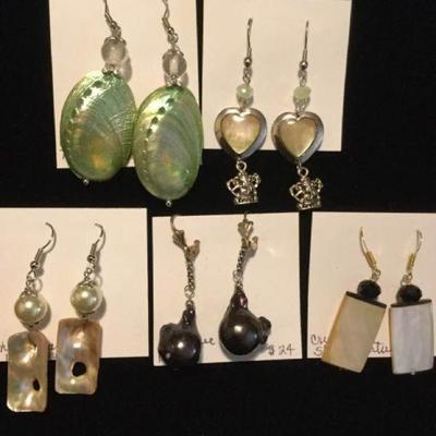 MMC009 Five Pair Shell Earrings