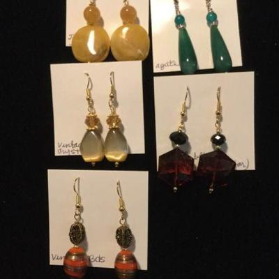 MMC070 Five Pair Handmade Earrings