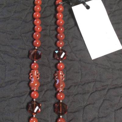 MMC014 Agate & Crystal Necklace 