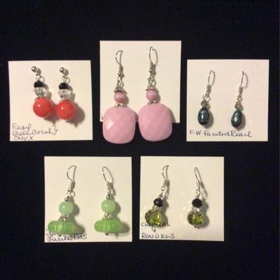 MMC102 Five Pair Colorful Earrings 
