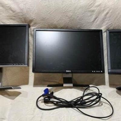 MMC419 Three Dell Computer Monitors