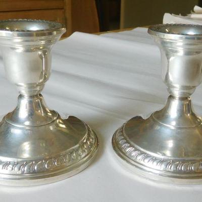 Sterling Candle Holders
