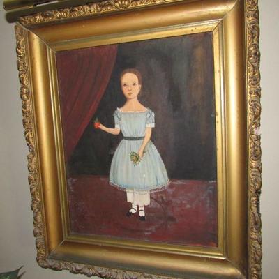 Great old painting- this does have some damage