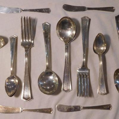 J.S. Co. Sterling Flatware -- 35 Pieces