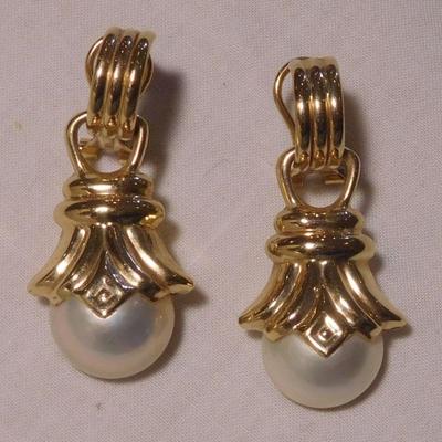 14 k Pearl Earrings