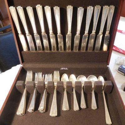 Sterling Flatware - Pat. 1913 - C.W. Parker - 70 Pieces