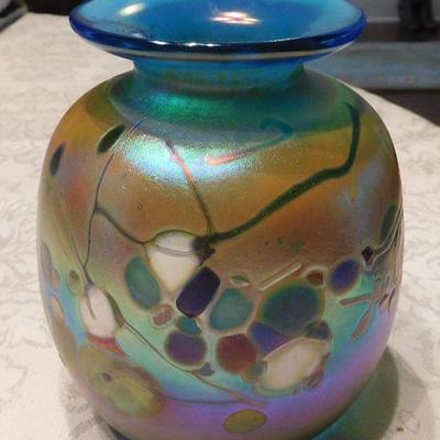 Signed Art Glass Vase