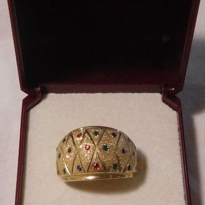 14 k Multi Stone Ring