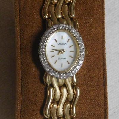 Croton 14 k Diamond Watch