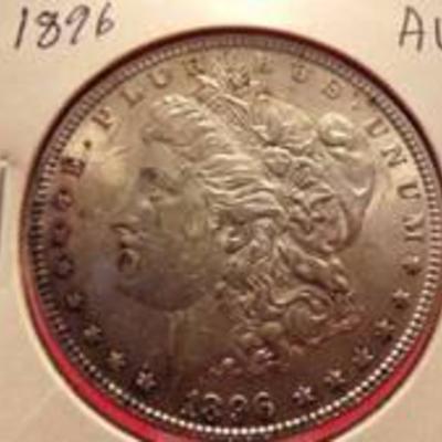 1896 MORGAN DOLLAR AU