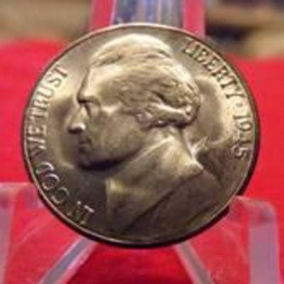 1945-S JEFFERSON NICKEL UNC 40% SILVER