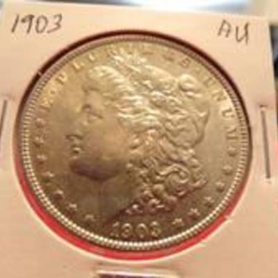1903 MORGAN SILVER DOLLAR - AU