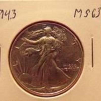 1942 WALKING LIBERTY HALF MS63