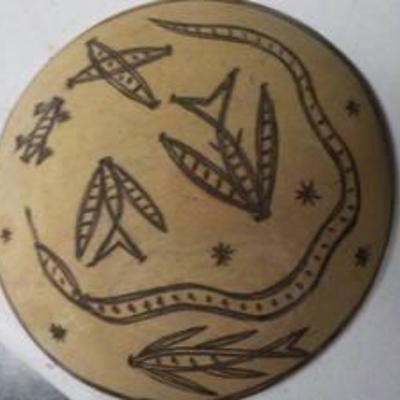 African hand carved decorative plate 8