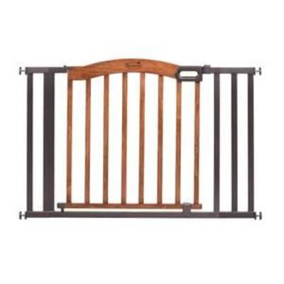 Summer Decorative Wood & Metal Safety Baby Gate, New Zealand Pine Wood and a Slate Metal Finish Ã¢ 32Ã¢ Tall, Fits Openings up to...