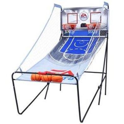 EA Sports 2 Player Indoor Arcade Basketball Game, LED Scoring System, Accessories Included, WhiteBlue
