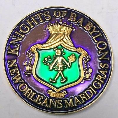 WL3011 https://www.ebay.com/itm/124247800468 WL3011 USED VINTAGE 2008 KNIGHTS OF BABYLON MULTI COLOR DOUBLOON KREWE FAVOR  Buy-It_Now...