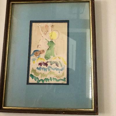 PR1103 https://www.ebay.com/itm/124267558458 PR1103: Gene Meyers 1972 Watercolor Original Artwork Framed Local Pickup  Auction  Starts...
