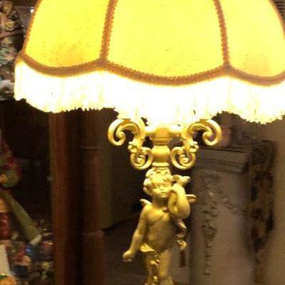 WL5009 https://www.ebay.com/itm/124268088745 WL5009: Brass Cherub Table Lamp Local Pickup Auction  Starts After 6PM 07/22/2020 