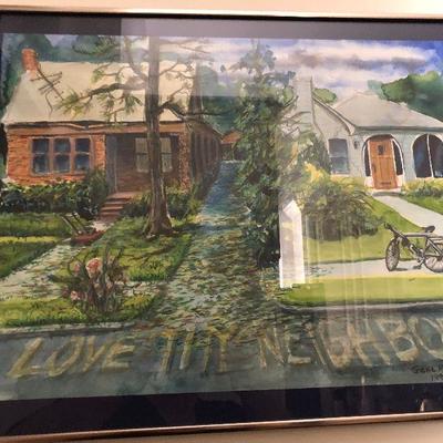 PR2080  https://www.ebay.com/itm/124267561572 Pr2080: Gene Meyers 1990 Original Artwork Framed Local Pickup  Auction  Starts After 6PM...