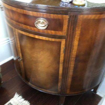 PR0112 https://www.ebay.com/itm/114314504143 PR0112: French Revival inlaid Carved Walnut Hall / Accent Cabinet 19th C Local Pickup...