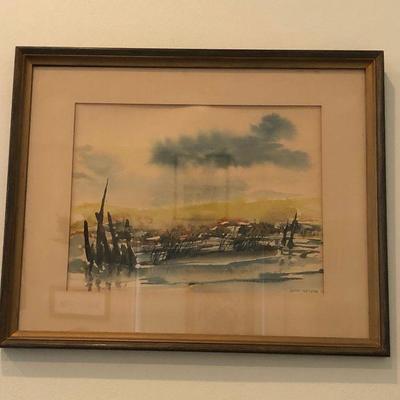 PR1072 https://www.ebay.com/itm/124267554740 PR1072: Gene Meyers Original Watercolor Artwork Framed Local Pickup  Auction  Starts After...