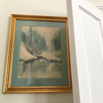 PR1073 https://www.ebay.com/itm/114314541972 PR1073: Gene Meyers Original Watercolor Artwork Framed Local Pickup  Auction  Starts After...