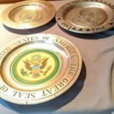 3 limited edition political plates