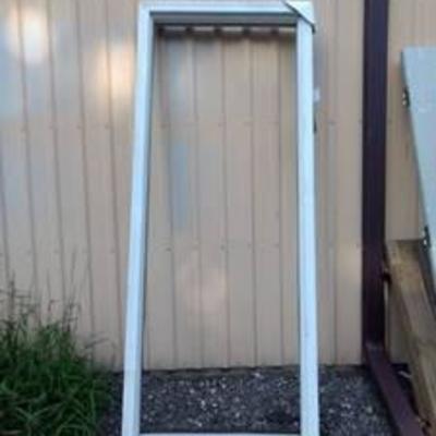 30 by 80 right hand inswing door frame used has been installed and removed