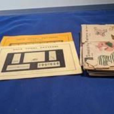 1936 and 1950 huck towel pattern books and simplicity patterns
