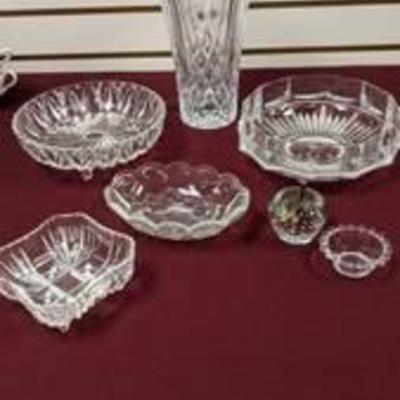 7-piece cut glass