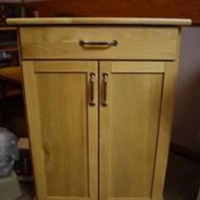 Kitchen Cart w. Drawer & Underneath Storage on Casters 34H x 24W x 18D