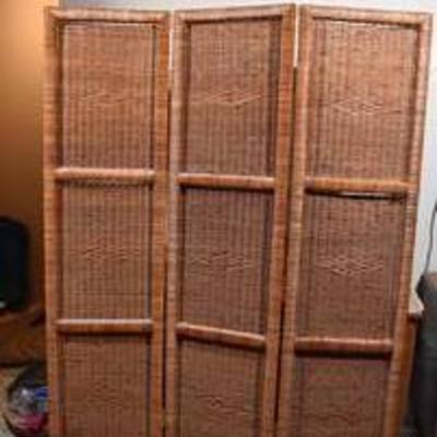 Folding Rattan-like Room Divider