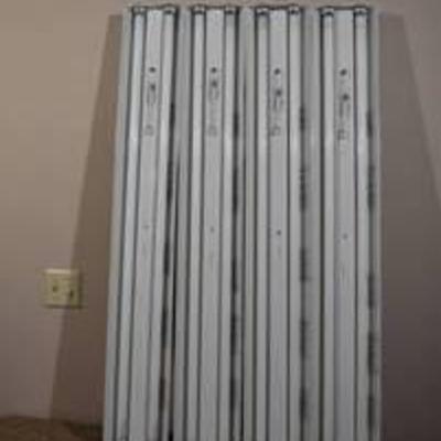 Lot of 4 Flourescent Hanging Light Fixtures - 4' Long