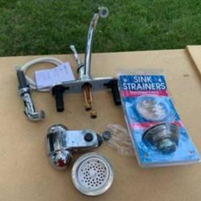 Delta Faucet, Sink Strainer, & Water Filter