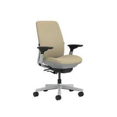 Steelcase Amia Chair with Platinum Base & Hard Floor Casters, Malt