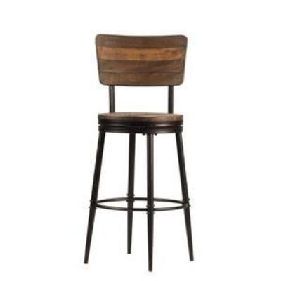 Richlands Furniture Jennings Metal Swivel 30 Bar Stool in Brown